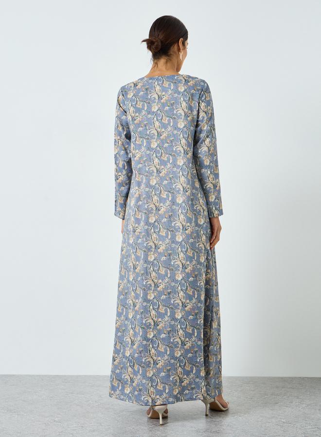 Maxim Creation Women Threadwork Embroidery Printed Jalabiya - Image 4
